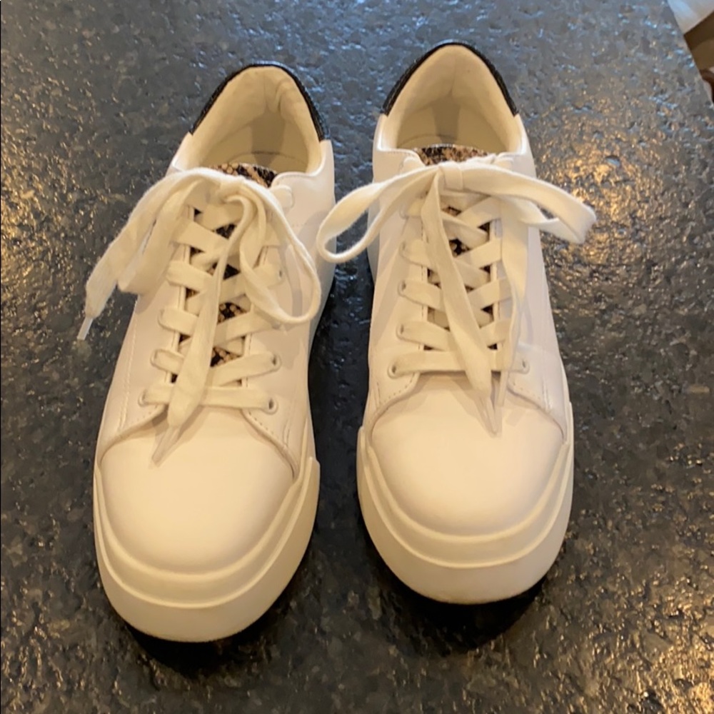 White platform sneakers